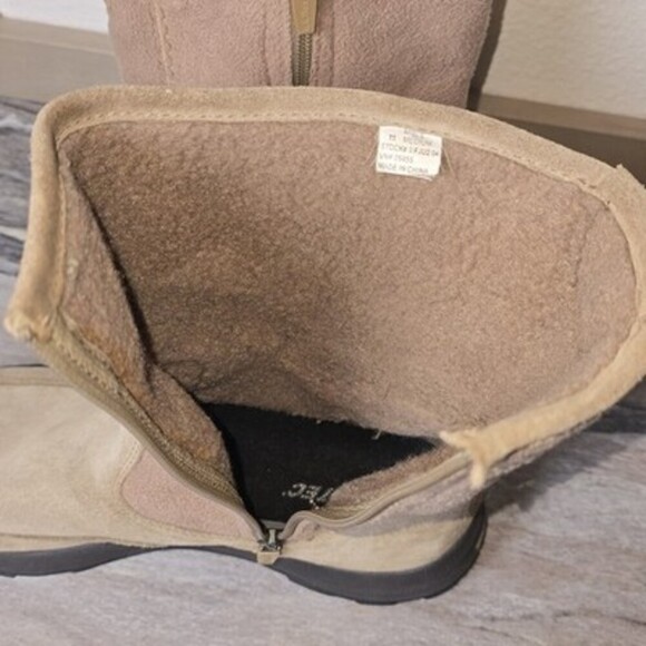 L.L.Bean Men’s Suede Insulated Winter Boots Size 11 Medium Side Zip Brown - Picture 7 of 9